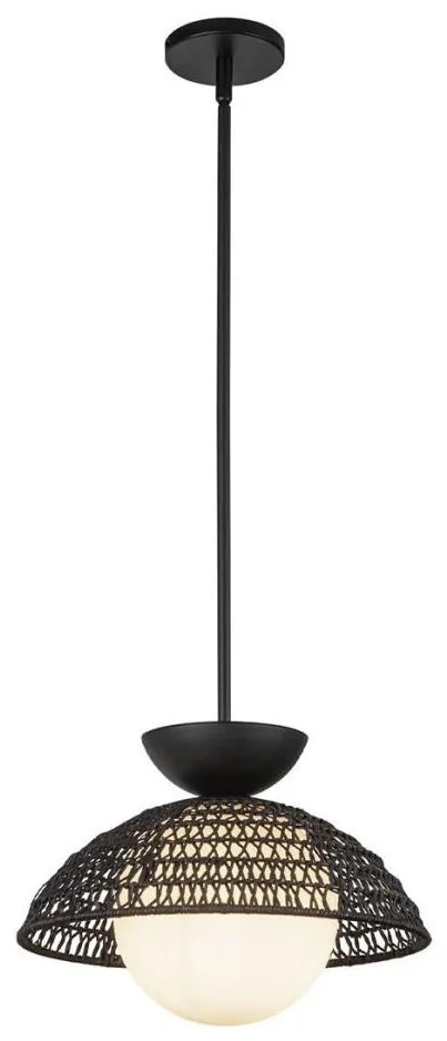 Alora Mood ALM-PERTH-P-BK - Luster na tyči PERTH 1xE27/60W/230V pr. 37,5 cm čierna