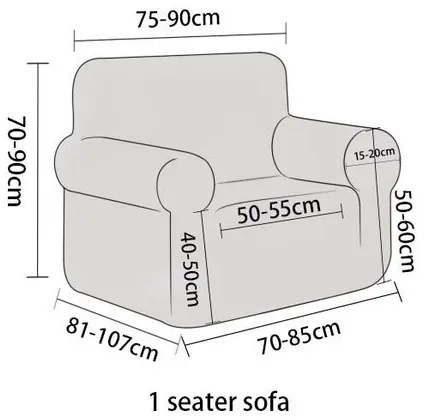 4Home Napínací poťah na kreslo Marble, 75 - 95 cm