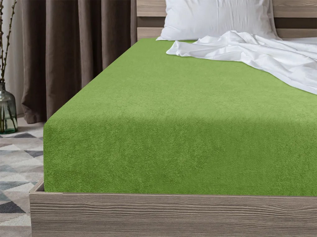 Froté plachta BASIC zelená 90 x 200 cm