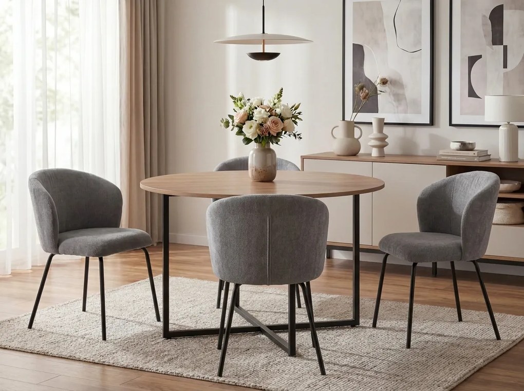 Jedálenská stolička KEVIN VARDO sivá