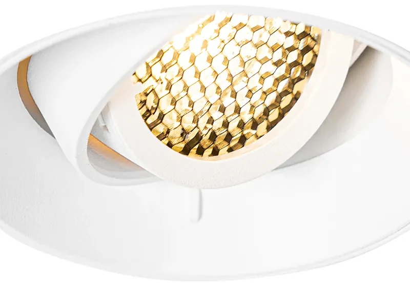 Moderné zapustené bodové svetlo biele GU10 okrúhle bez rámu - Oneon Honey