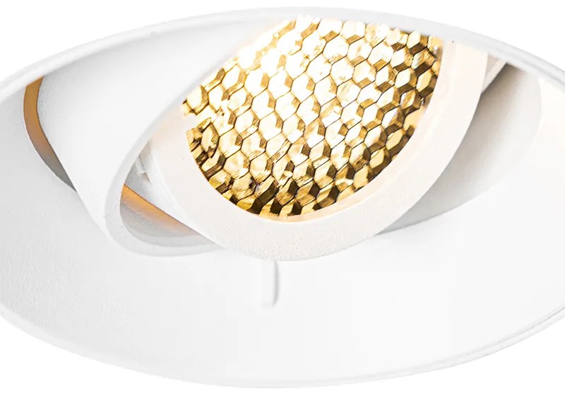 Sada 6 moderných zapustených bodových svetiel biela GU10 okrúhla bezrámová - Oneon Honey