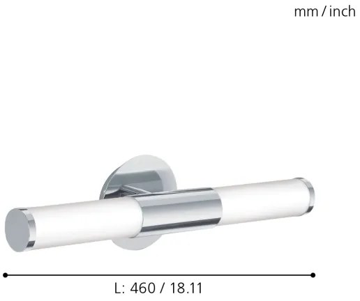 Eglo 87219 - Kúpeľňové nástenné svietidlo PALMERA 2xE14/40W/230V IP44