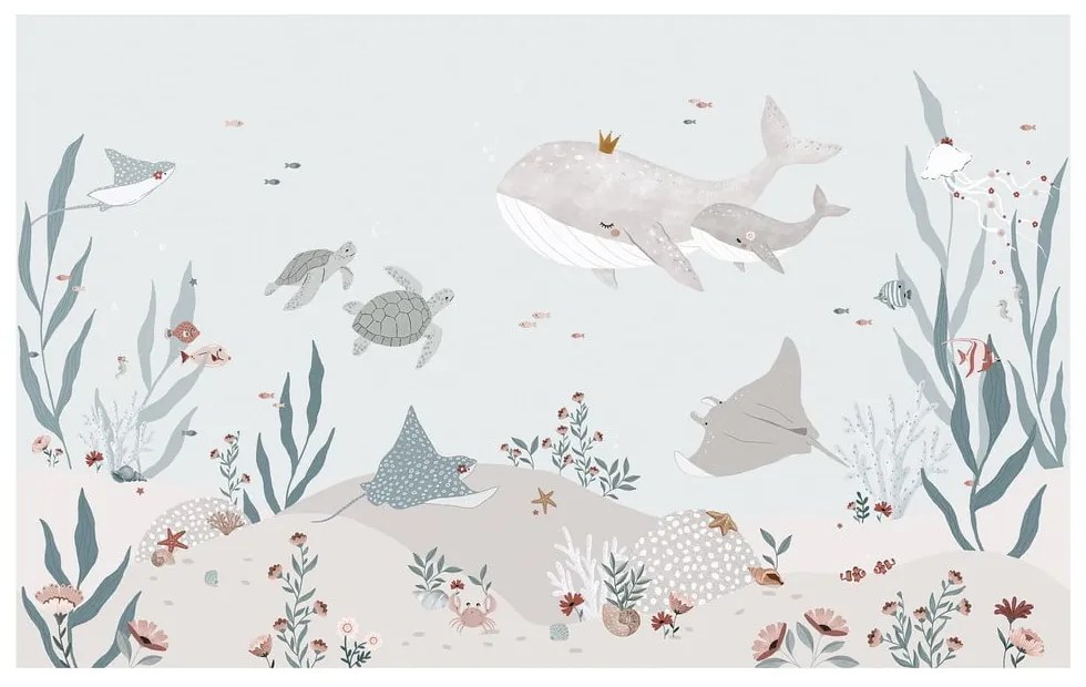 Detská tapeta 400 cm x 248 cm Dreamy Seabed – Lilipinso