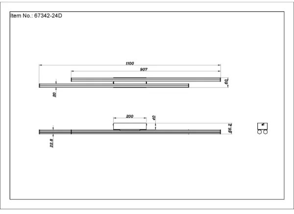 Globo 67342-24D - LED Stropné svietidlo KIRINA LED/24W/230V 3000K čierna