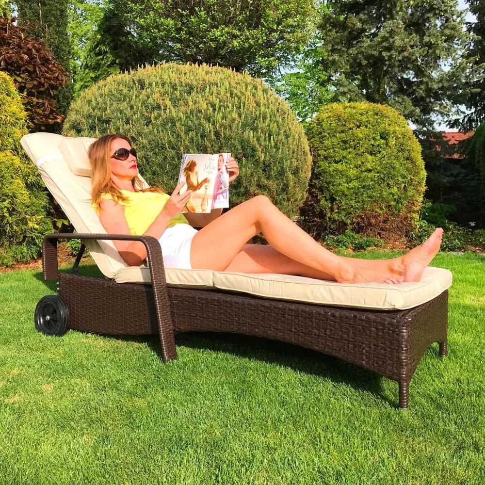 Záhradné relaxačné ležadlo Avenberg Havana - Hnedá