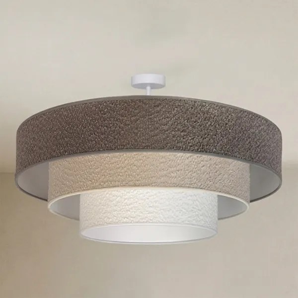 Brilagi - Prisadený luster LUNETA 3xE27/60W/230V pr. 80 cm sivá/krémová/biela