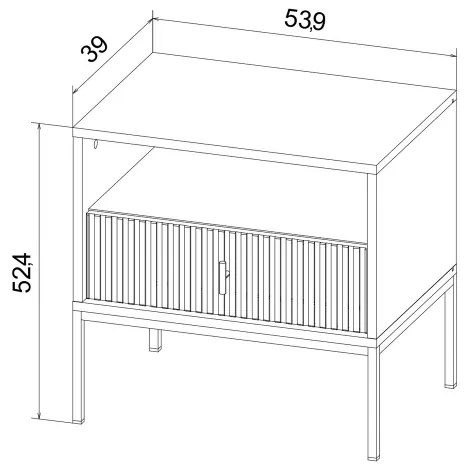 Nočný stolík SUE čierny