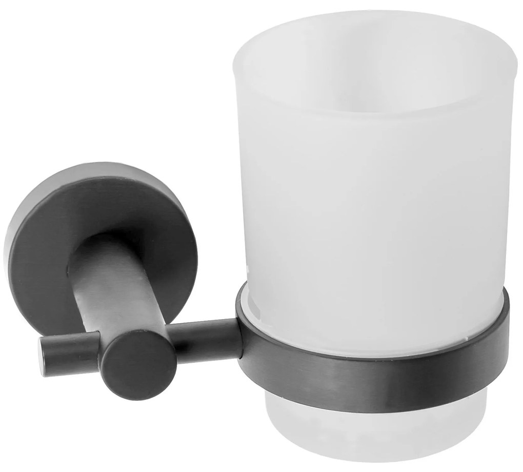 Rea Rea, nástenný pohár na zubné kefky 322233C, grafitová, REA-77089