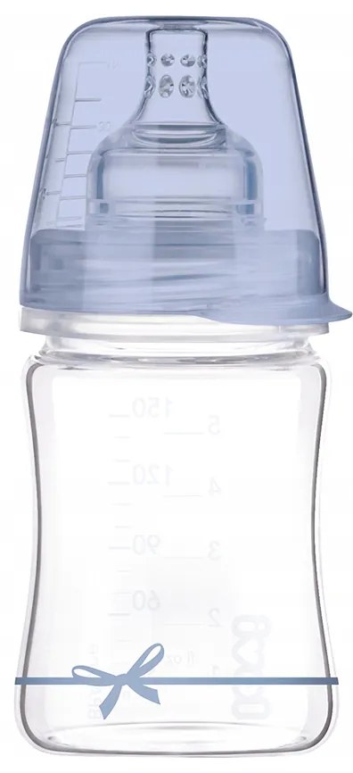 Sklenená fľaša Lovi Diamond Glass 150 ml 0m+ Farba: modrá