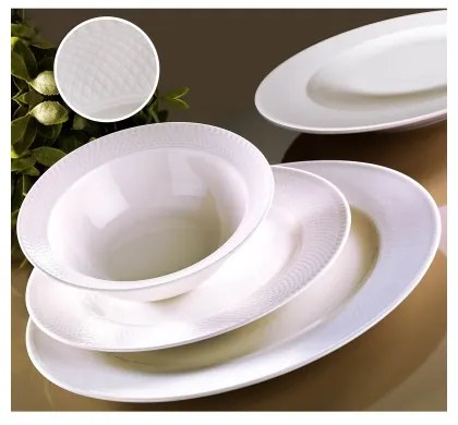 Jedálenská sada 18 ks biela/porcelán