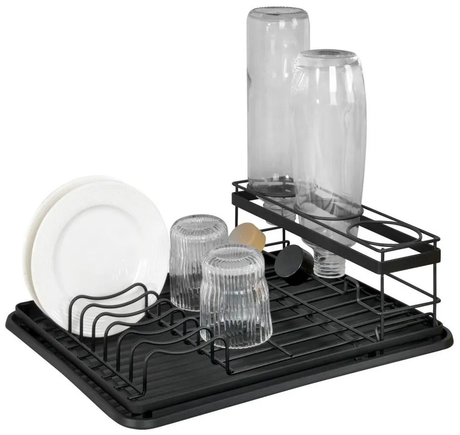 WENKO 54798100 - Odkvapkávač na riad AMY 42,5x31,5 cm čierny