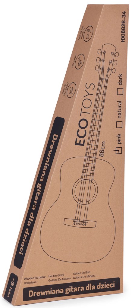 Detská gitara ružová veľká - ECOTOYS