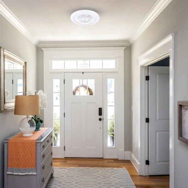 LED Stmievateľné stropné svietidlo s ventilátorom ZONDA LED/48W/230V biela + DO