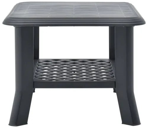 vidaXL Konferenčný stolík, antracitový 90x60x46 cm, plast-