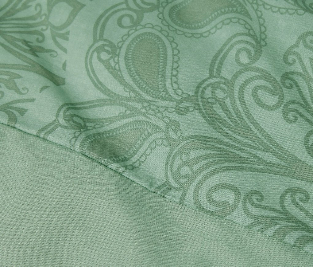 Posteľná bielizeň renforcé, mandala, zelená, štandardná veľkosť