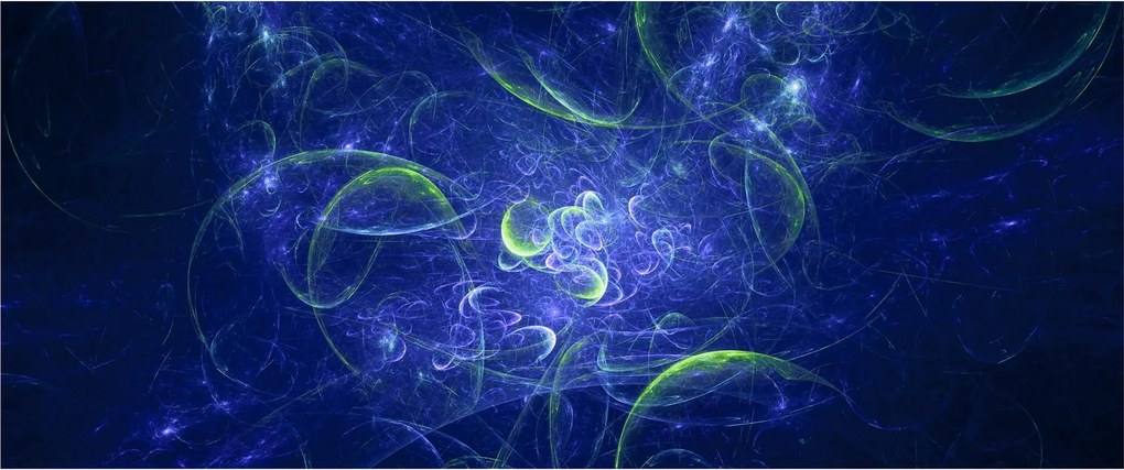 Obraz - modrá abstrakcia (120x50 cm)