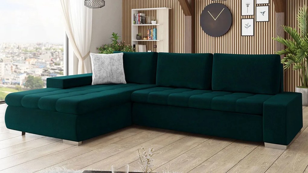 Rohová pohovka Herkules Premium, Dostupné poťahy: Terra 06 + Terra 06 + Terra 15 ECO