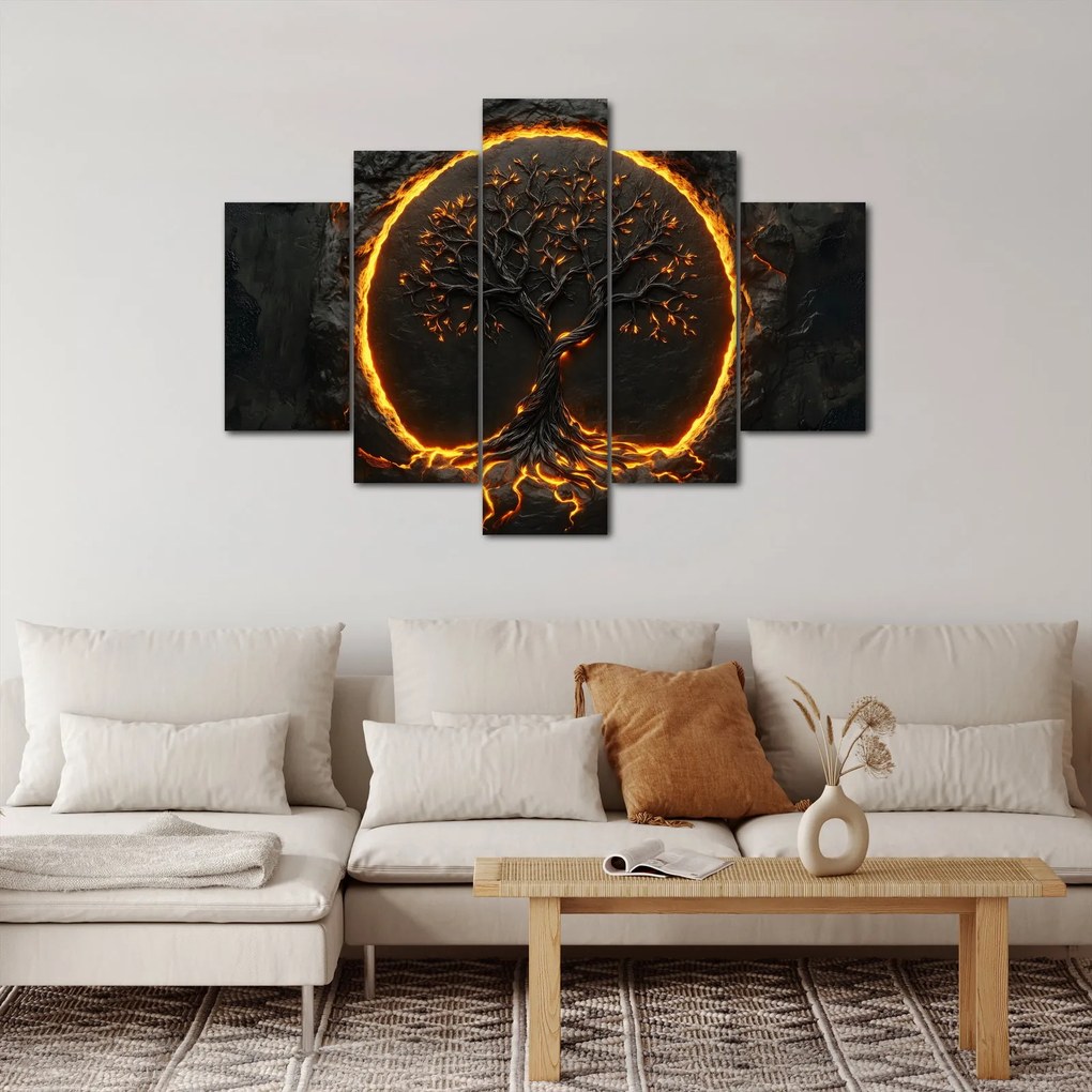 Obraz – Strom života v láve II. (150x105 cm)