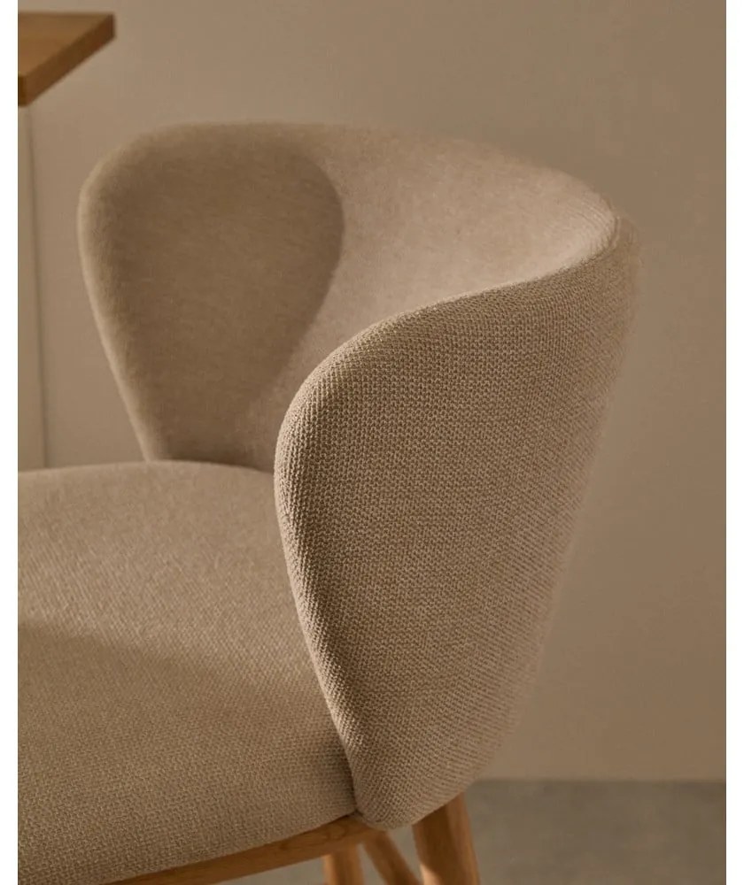 Béžová barová stolička (výška sedadla 65 cm) Ciselia – Kave Home