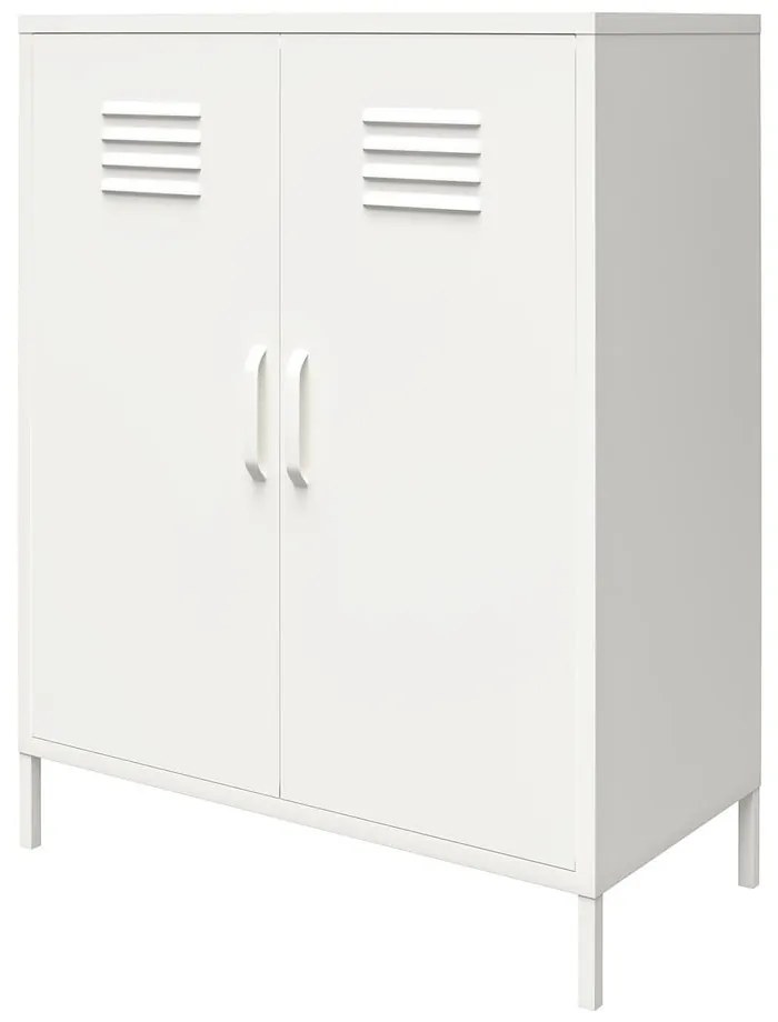 Biela kovová skrinka 40x102x80 cm Mission District – Støraa