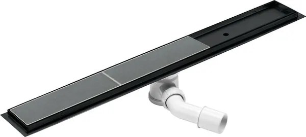 Deante Deante, nerezový lineárny odtokový žľab s otočnou mriežkou (2v1) 90cm, sifón H65, čierna, KOS_N09D