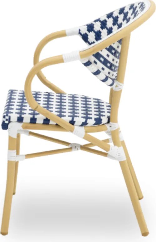 VENUS záhradná stolička s podrúčkami blue