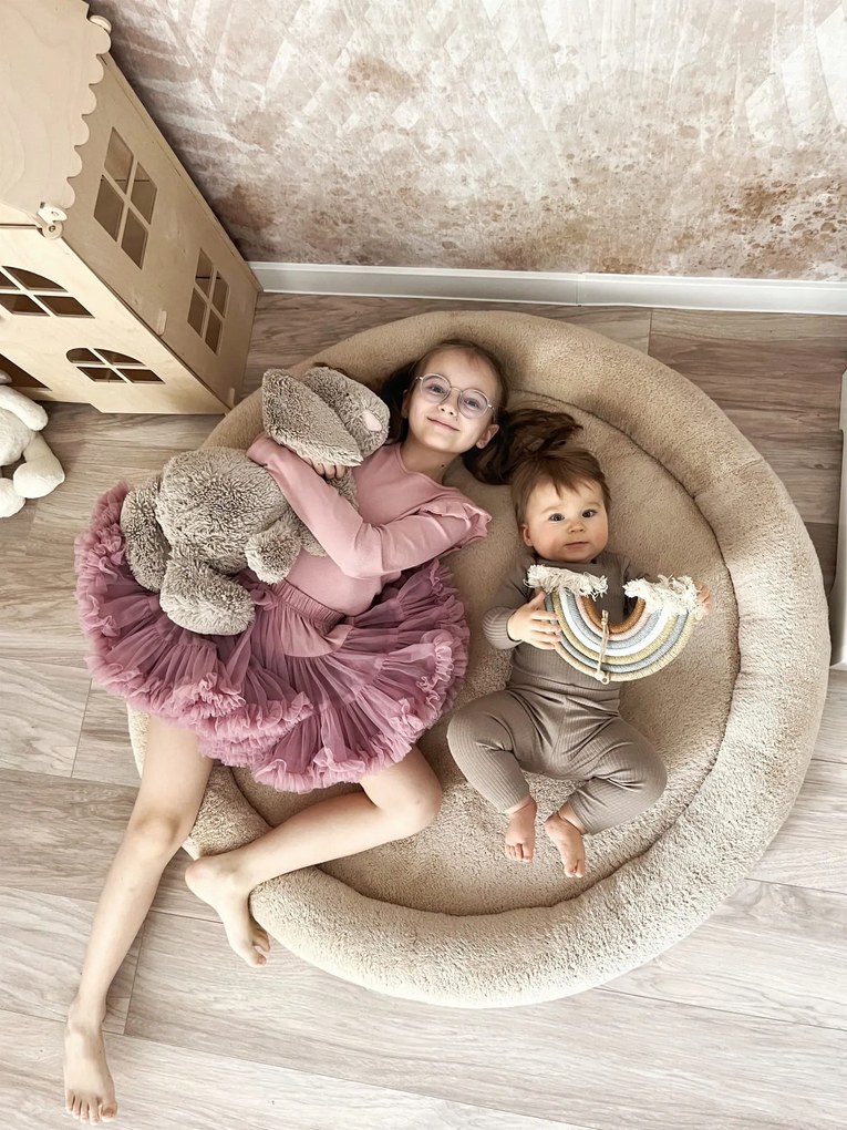 Detské plyšové hniezdo/ podložka na hranie, BEIGE