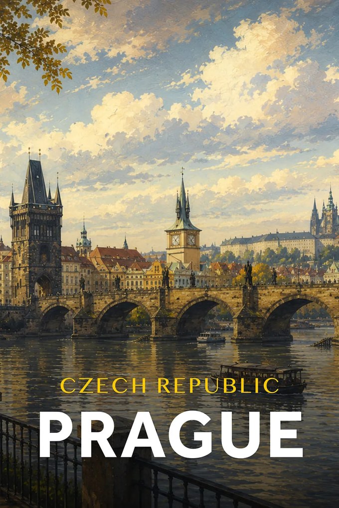 Prague - Metalický obraz 60x40cm