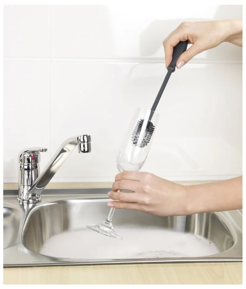 Silikónová kefa na umývanie Wenko Brush, dĺžka 25 cm