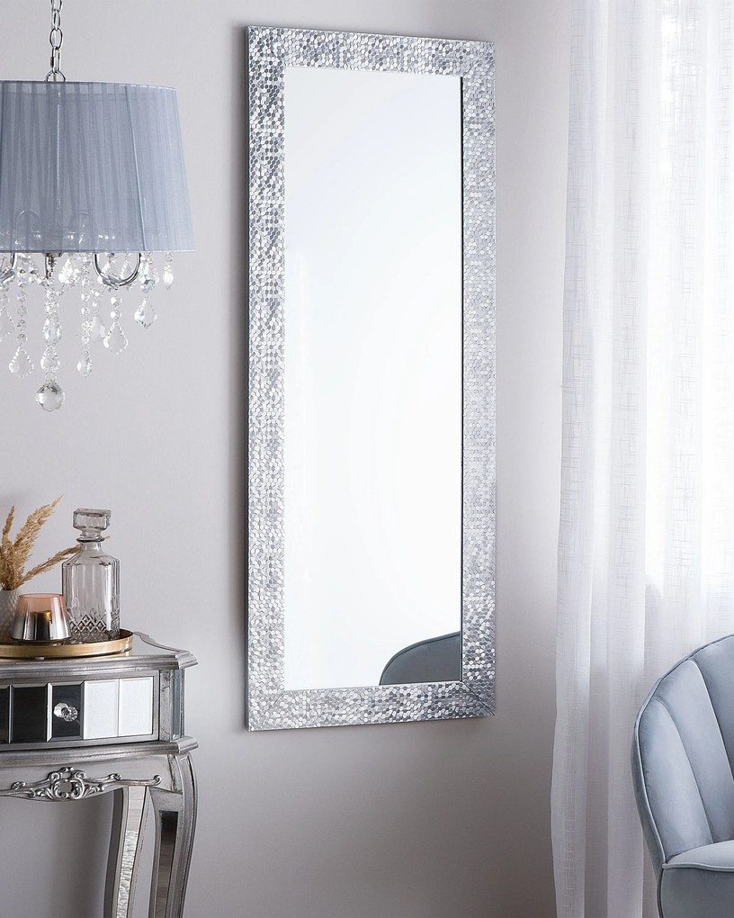 Nástenné zrkadlo 50 x 130 cm biele MARANS Beliani