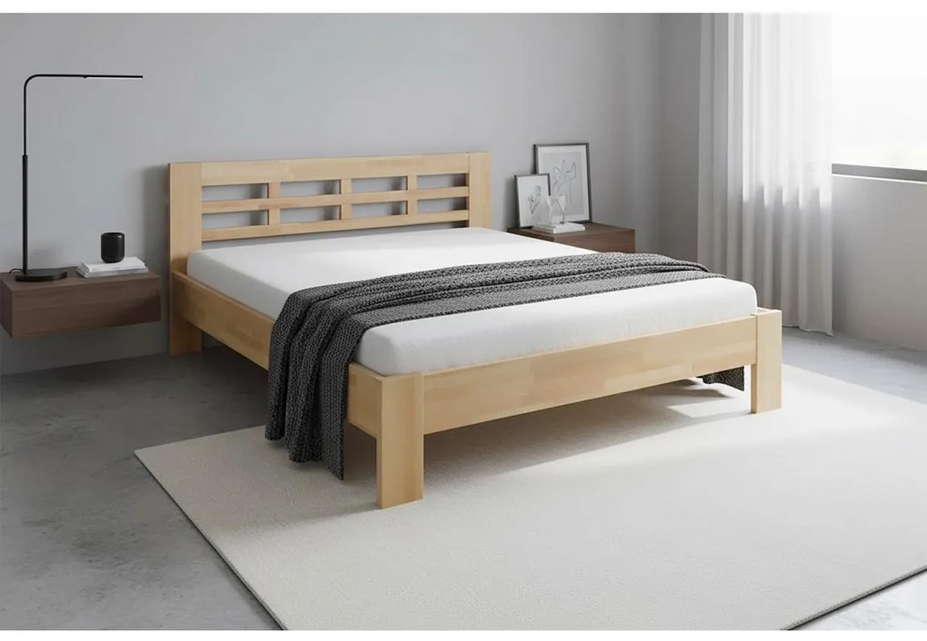 Dvojlůžková postel z masivu ANGELA 180x200 cm buk