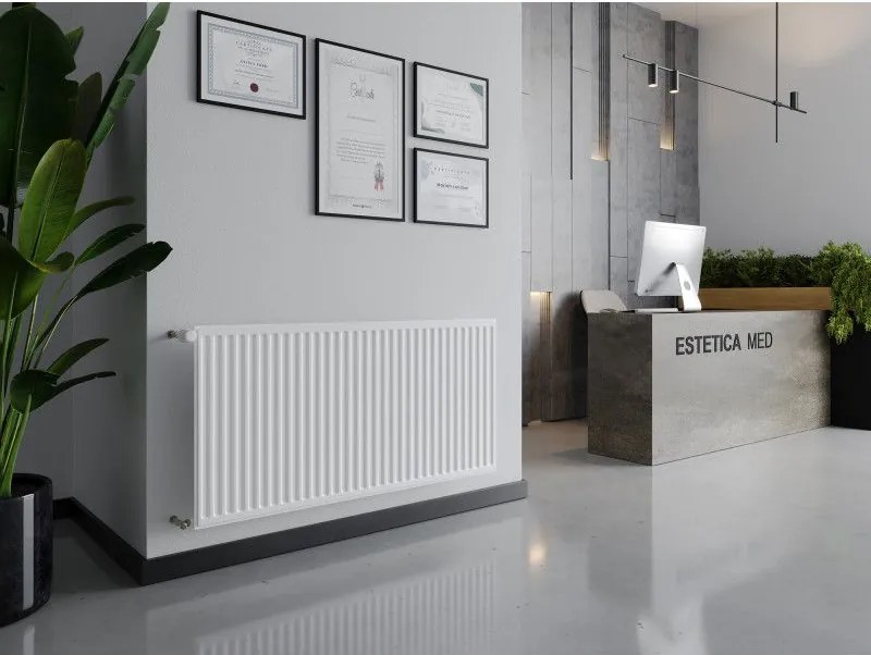 Mexen CH10 Hygienický panelový radiátor 400 x 1000 mm, bočné pripojenie, 432 W, biela, W410H-040-100-00