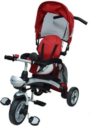 Baby Mix trojkolka Clever 3w1 luxus, red