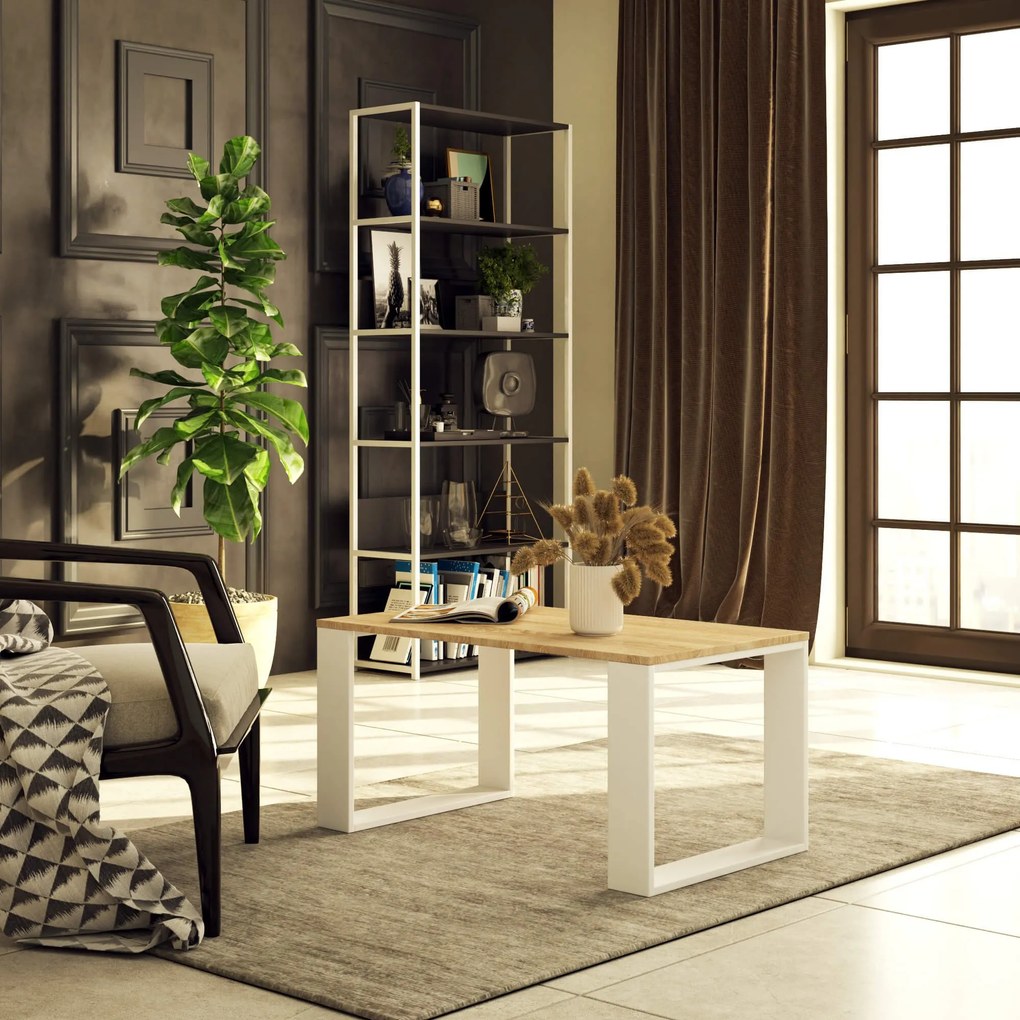 Konferenčný stolík Nox dub sonoma/biely