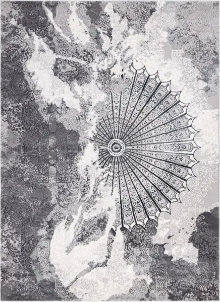 Koberec ALLURE 5715 svetlosivý / biely