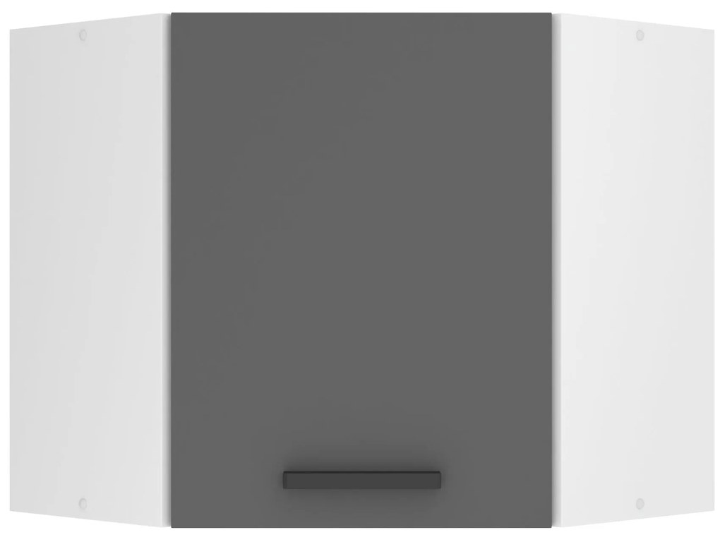 Kuchynská skrinka Belini Premium Full Version horná rohová 60 cm šedý mat