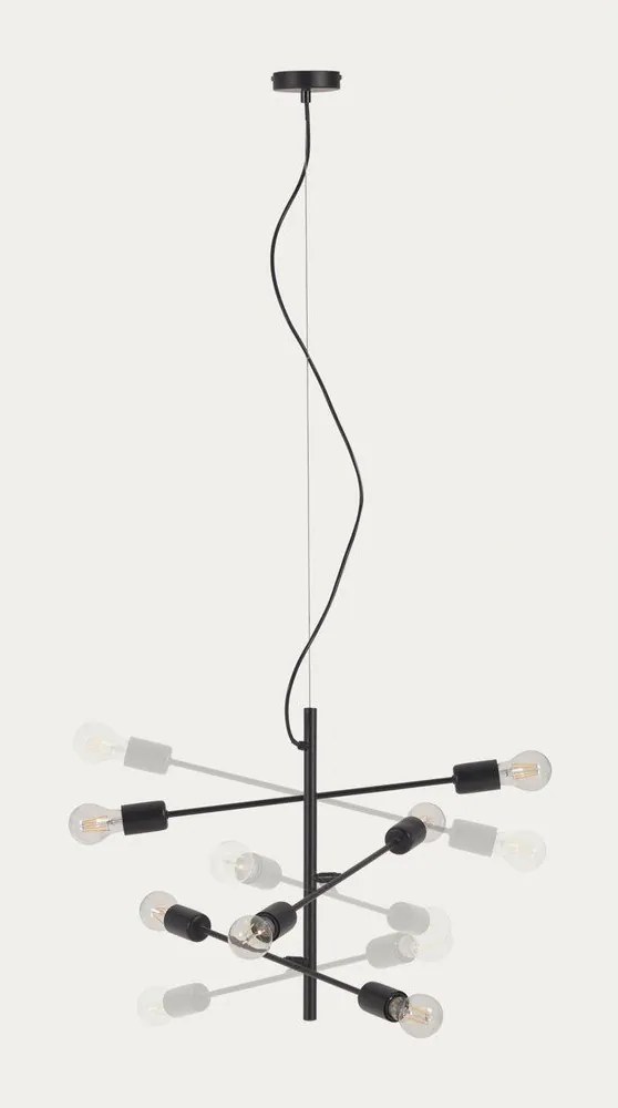 Čierne závesné svietidlo ø 55 cm Spica – Kave Home