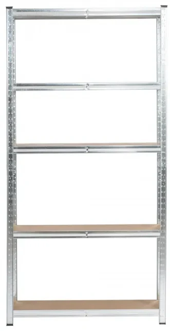 Kovový regál 90x30x180 cm strieborný