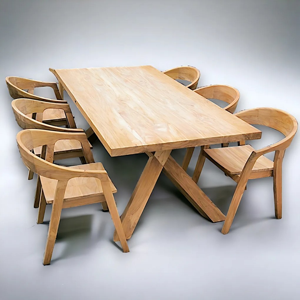 Stôl z nového TEAKU + ISABELLA set kresiel