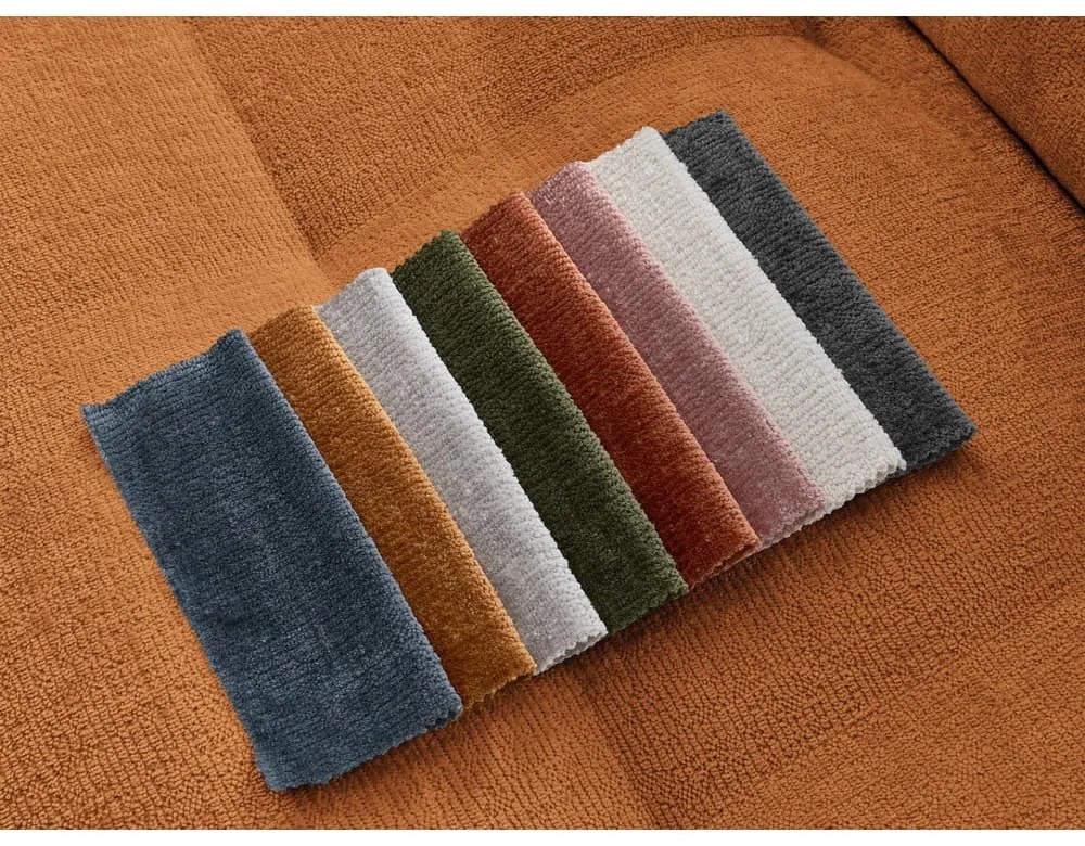 Ženilková pohovka v horčicovej farbe 237 cm Whesley – Bobochic Paris