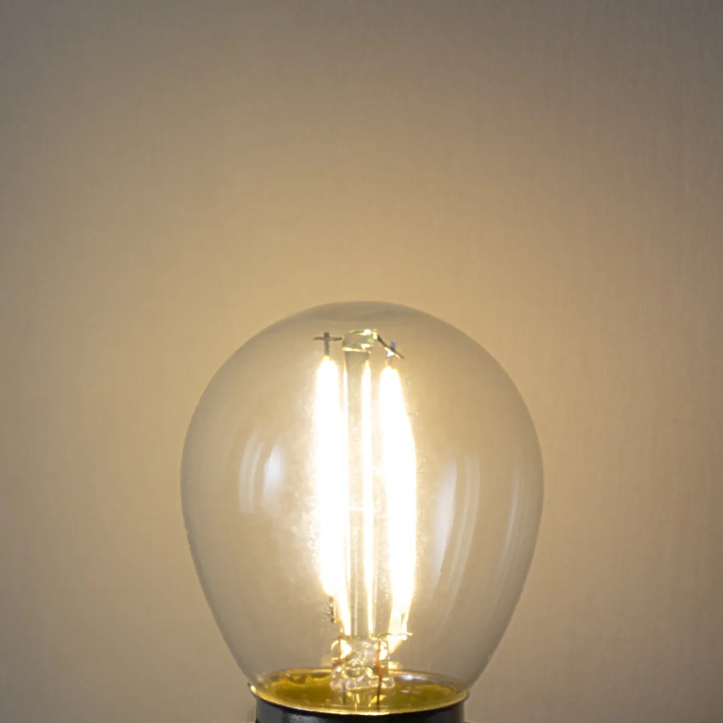 Sada 5 stmievateľných LED žiaroviek E27 P45 číre sklo 3W 250 lm 3000K