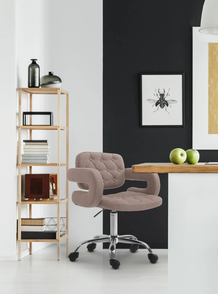 Design-Shop Pracovná stolička Dublin - látka - Sivo hnedá (Taupe)