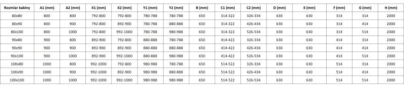 Mexen Lunar, L päťuholníkový sprchový kút naklápací doľava 90 x 100 cm, 8mm číre sklo, čierny profil, 831L-090L-100P-70-00-L