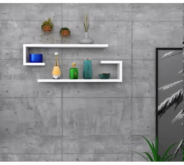 SADA 2x Nástenná polica ELDO biela