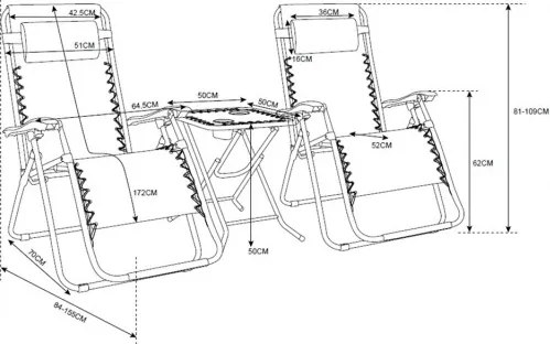 MI Sada 2x ležadlo DELUX zelené + stolík
