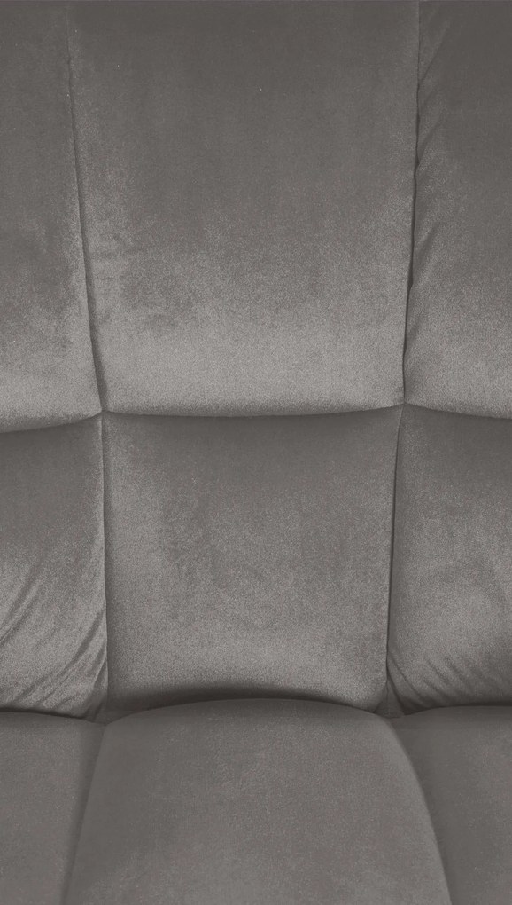 Barová stolička Damaso E - zamat, nerez 4-nohý rám - Sivá