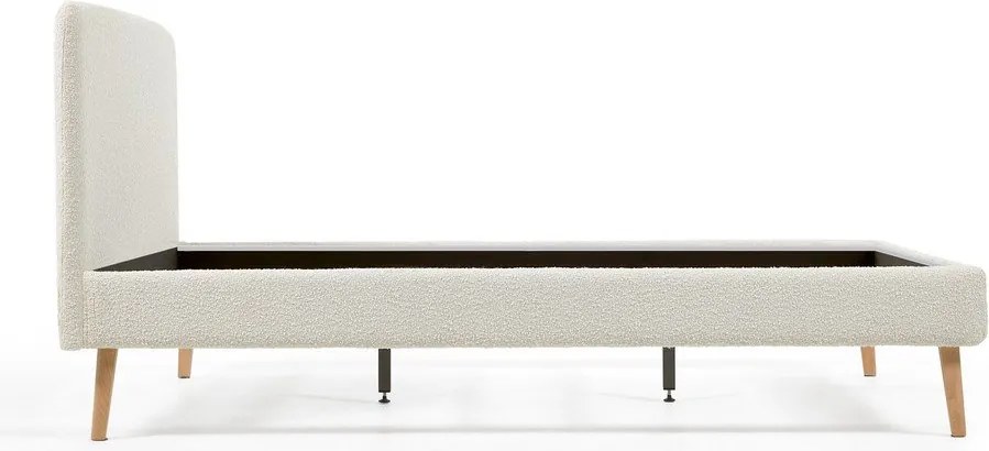 Svetlosivá dvojlôžková posteľ Kave Home Lydia, 160 x 200 cm