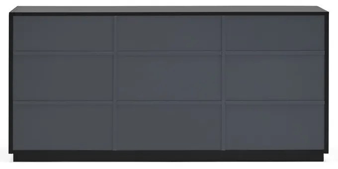 Čierny príborník Teulat Doric, šírka 150 cm