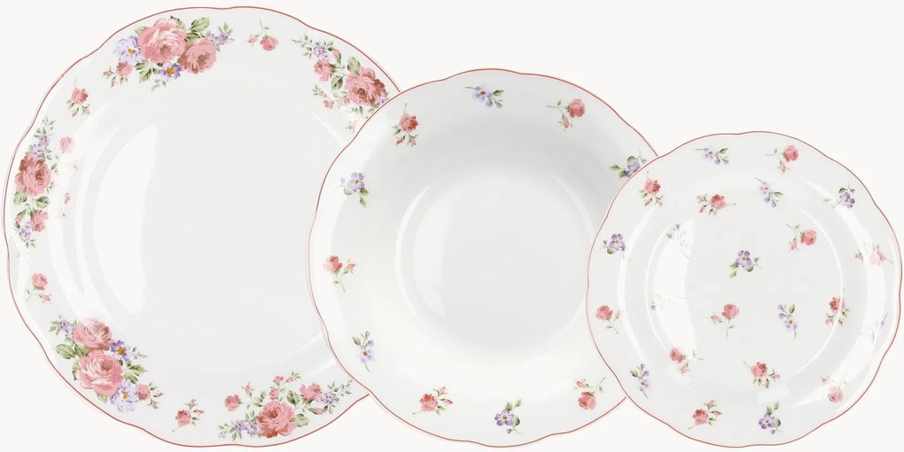 Porcelánová súprava riadu Poema, 6 osôb, 18 ks